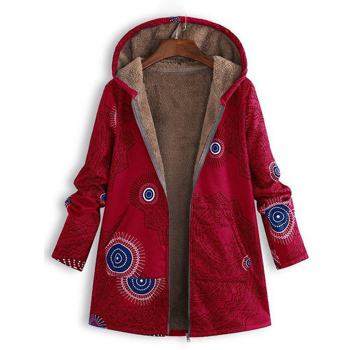 Veste imprimée d'inspiration vintage avec poches avant