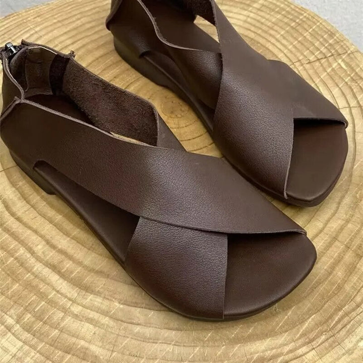 Sandales en cuir vintage de style indien