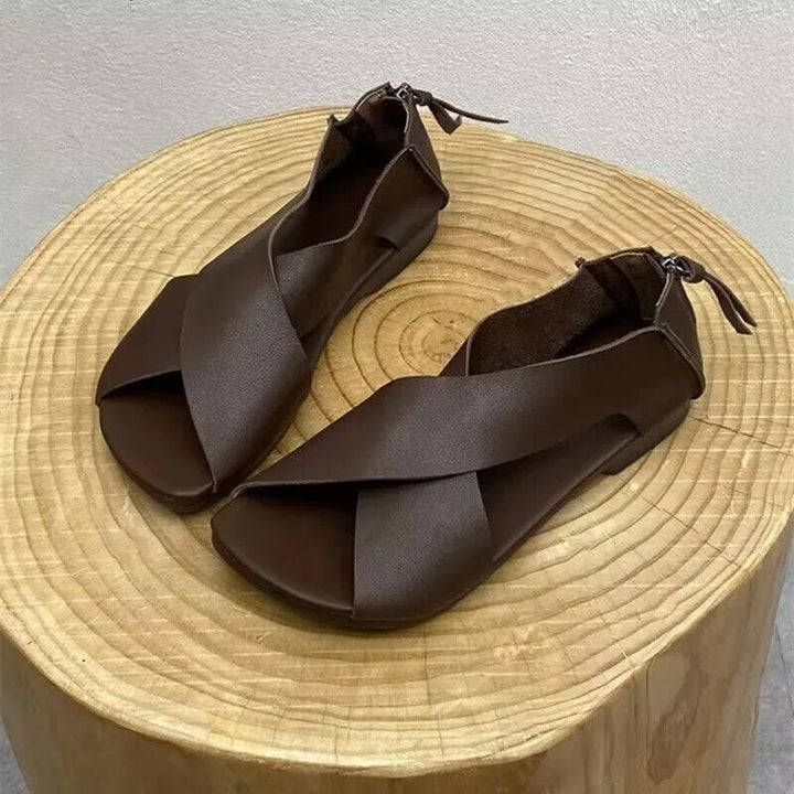 Sandales en cuir vintage de style indien