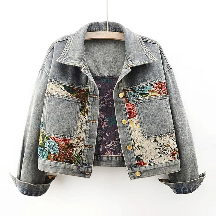 Veste en jean fleurie pour femmes : élégance printanière et confort au quotidien