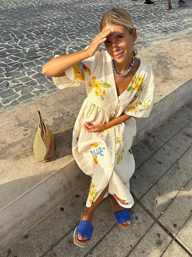 Elsiea – Robe d'Été à Motifs pour Femme