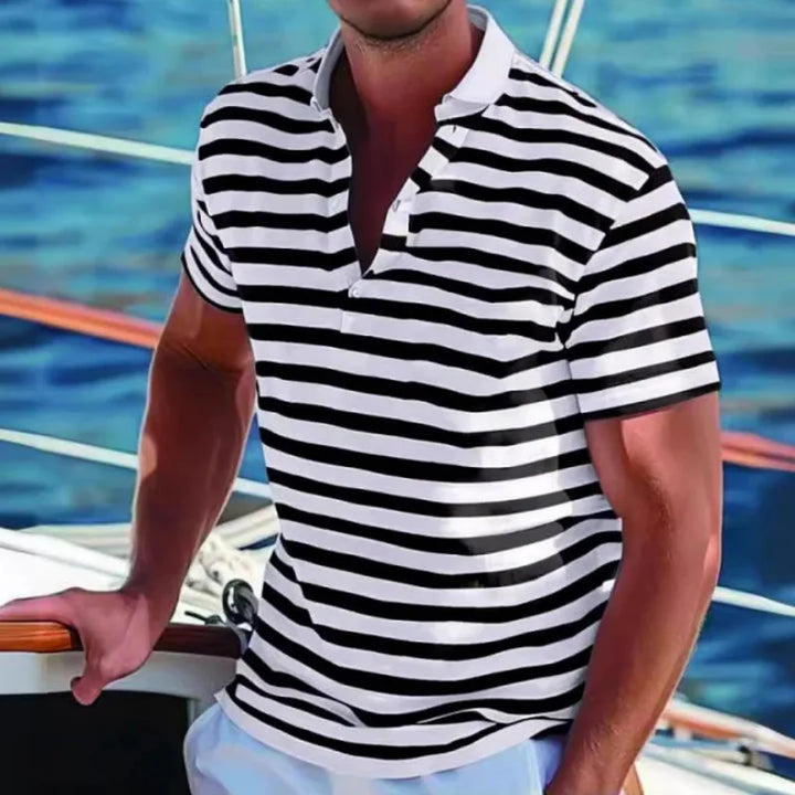 Polo rayé rétro pour homme