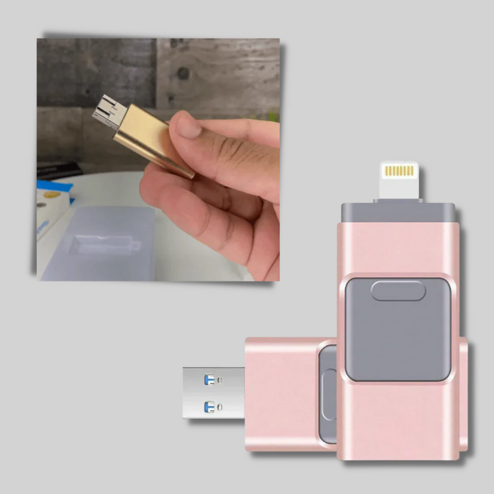 Clé USB 4 en 1 – Solution de stockage multi-connecteurs