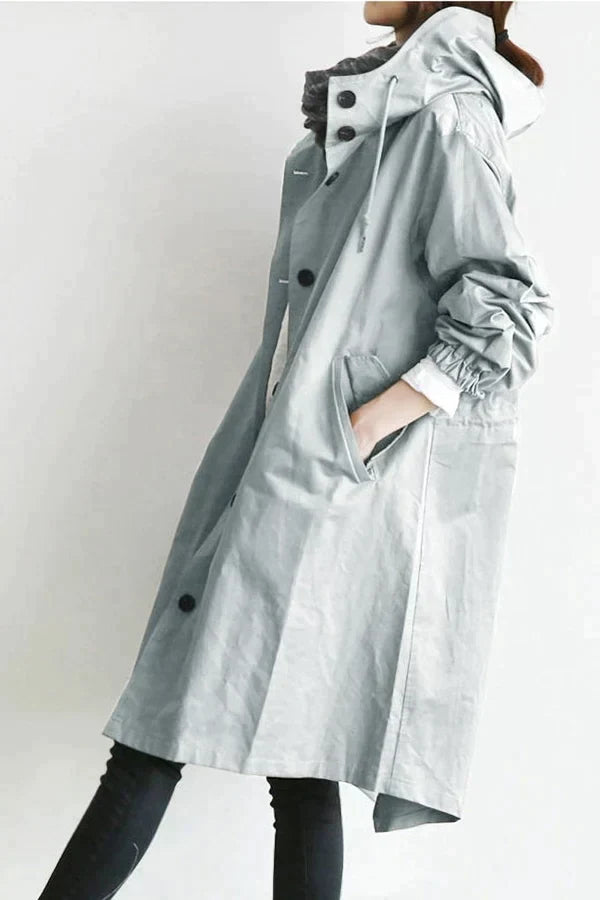 Trench-coat imperméable oversize pour femme : Élégance et protection pour la mi-saison