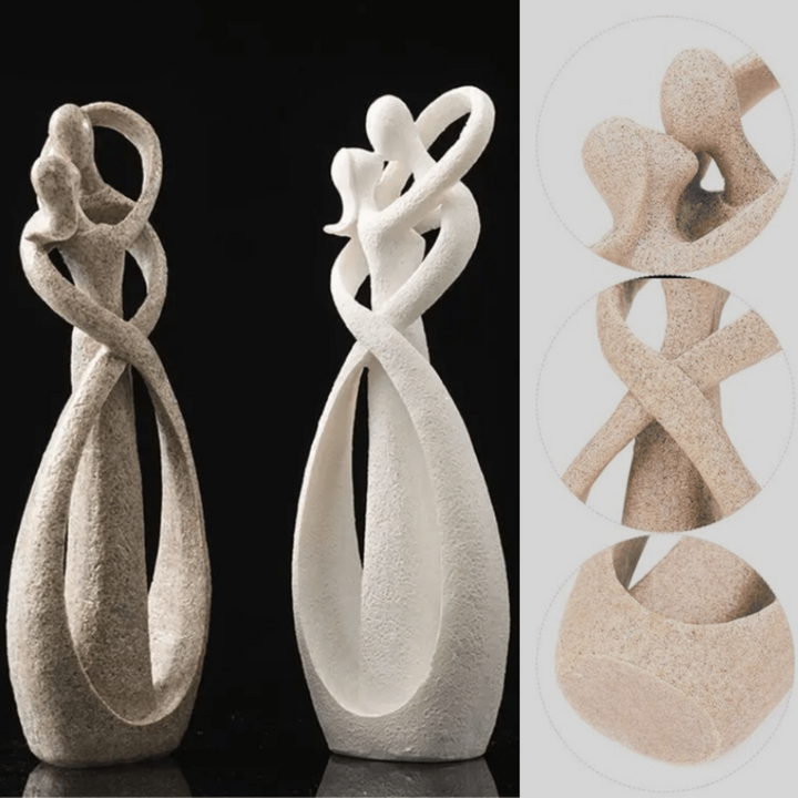 Sculpture abstraite de l'amour intemporel