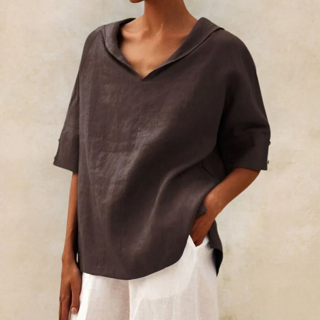 Chemise en lin essentielle pour l'été pour femme
