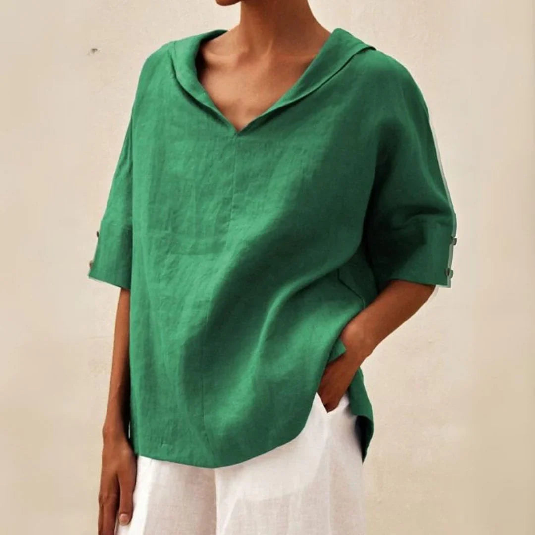 Chemise en lin essentielle pour l'été pour femme