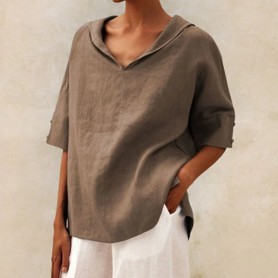 Chemise en lin essentielle pour l'été pour femme