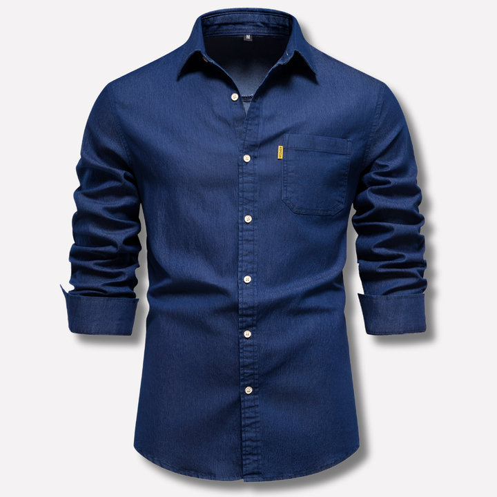 Chemise en jean à manches longues pour homme
