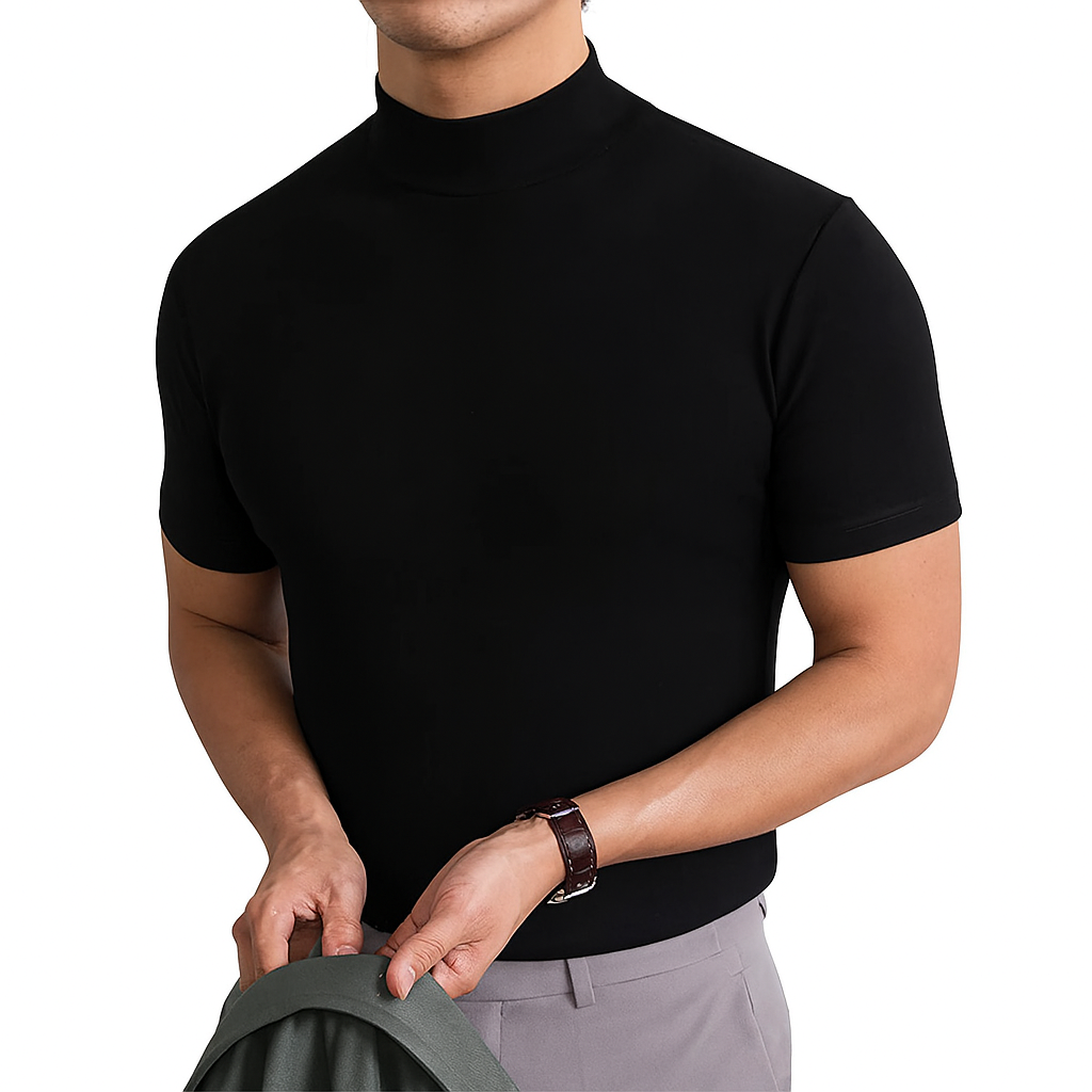 Chemise à col roulé respirante pour homme