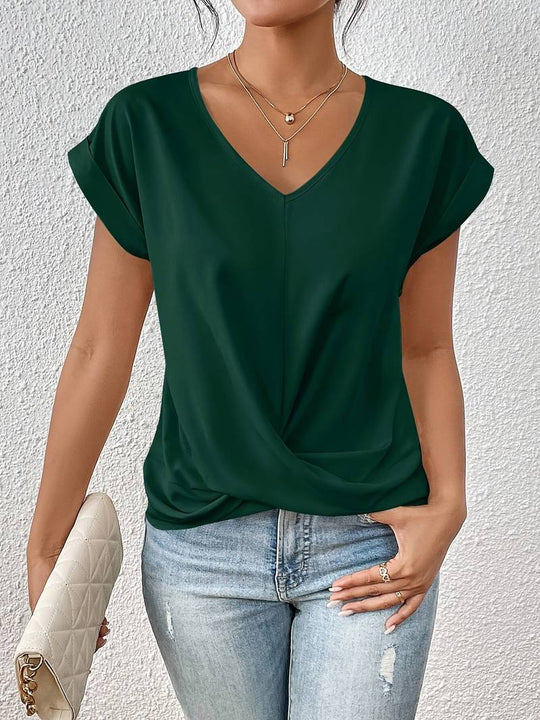 T-shirt décontracté à manches courtes pour femme