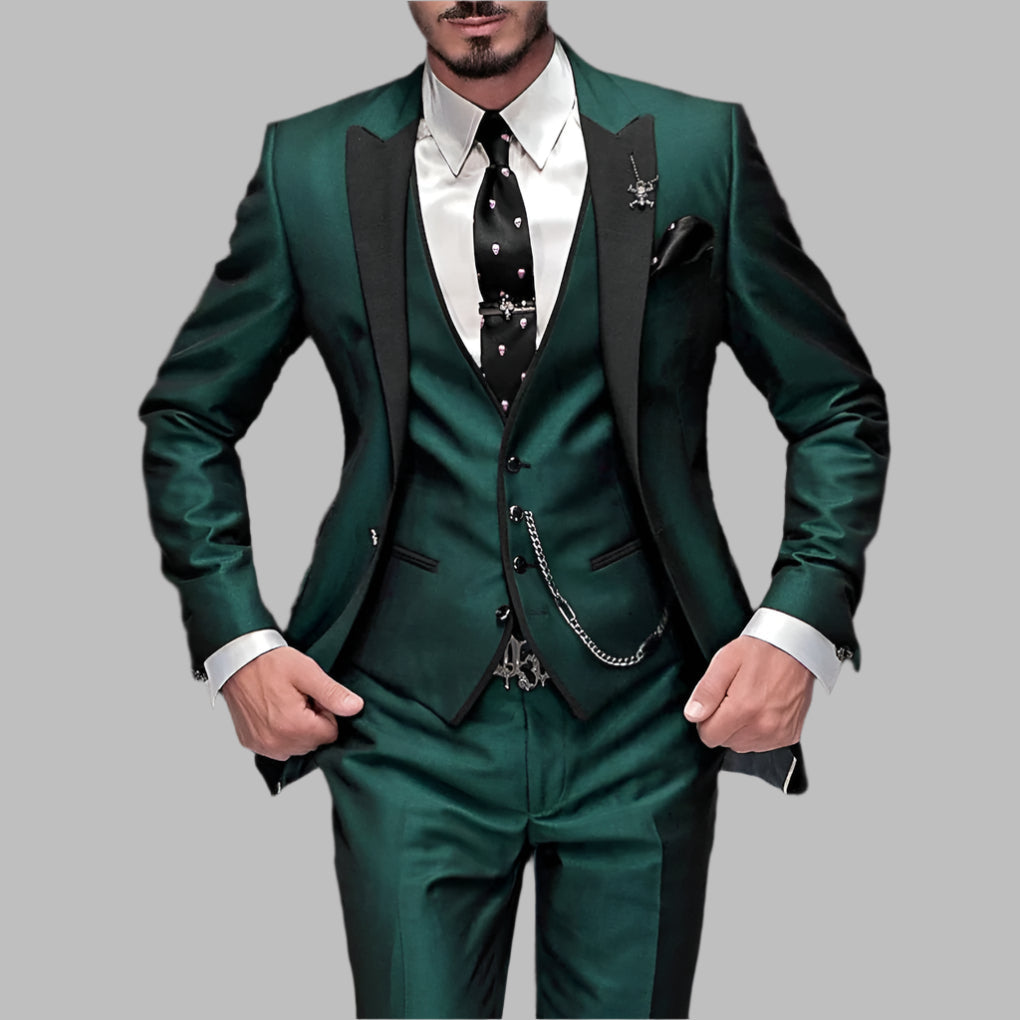 Costume trois pièces en lin pour homme
