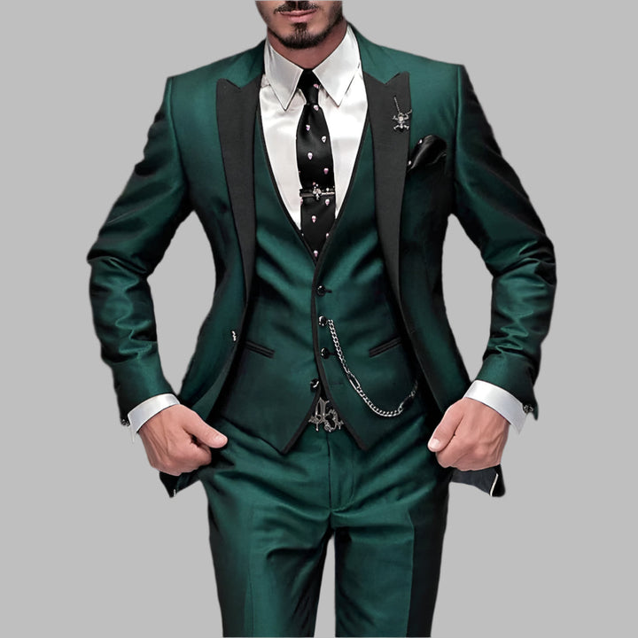 Costume trois pièces en lin pour homme