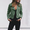 Celie - Veste en cuir tendance avec col replié