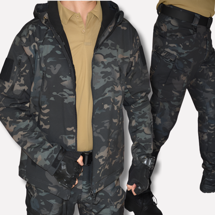 Ensemble d'extérieur imperméable et coupe-vent pour homme