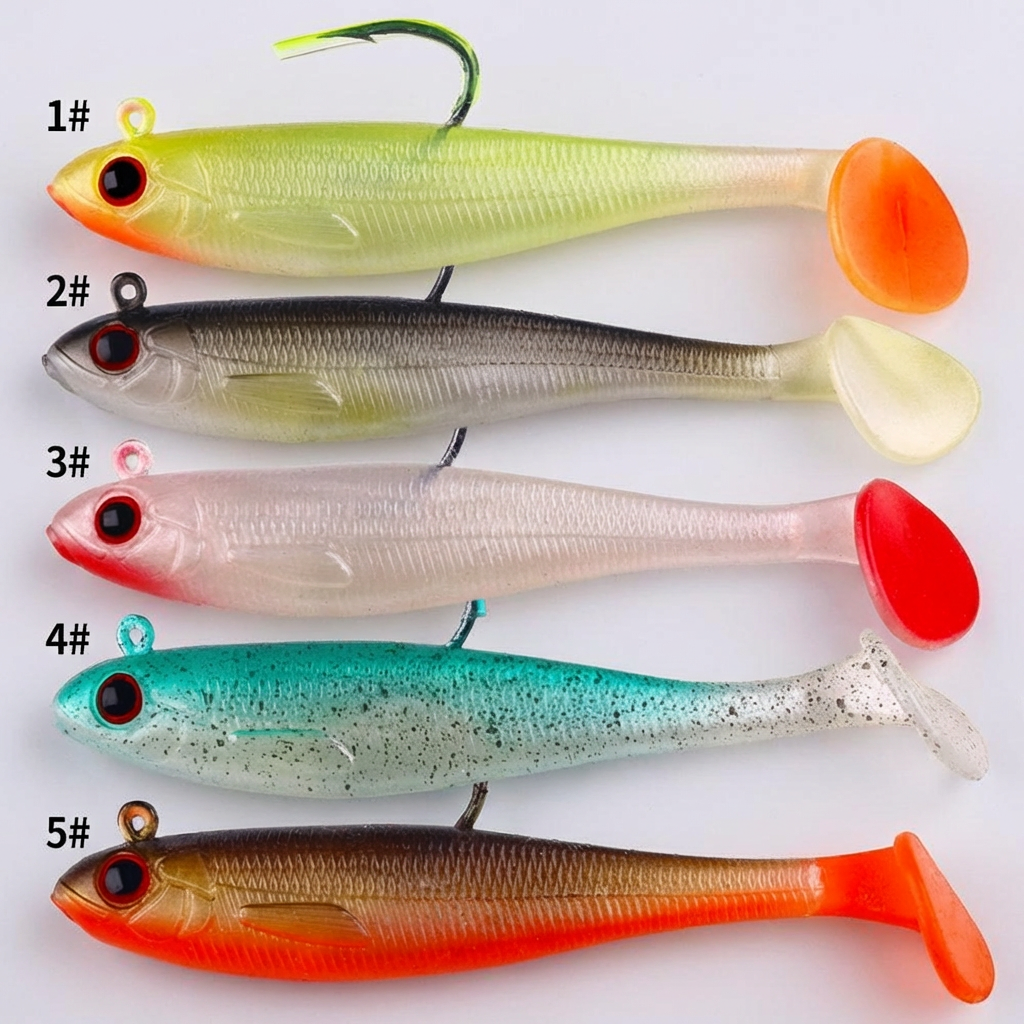 Leurre de pêche Bass & Pike avec tête de jig en plomb
