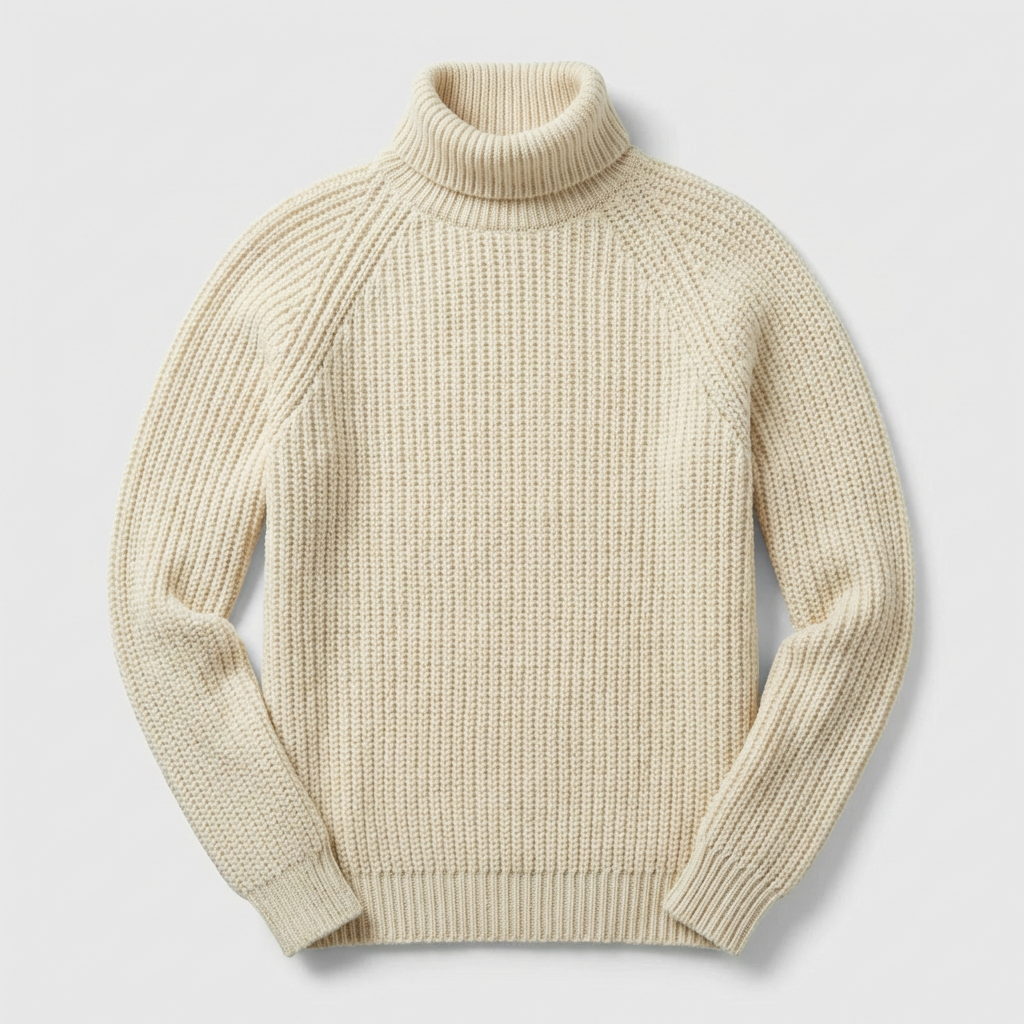 Pull en tricot à col roulé pour hommes