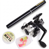 Mini Canne à Pêche + Moulinet, Stylo Poche Mini Télescopique