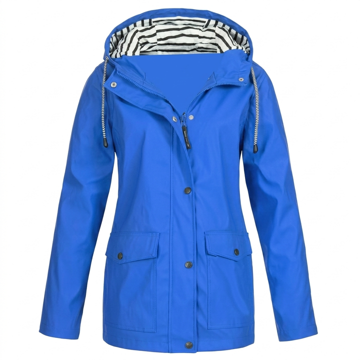 Veste à capuche imperméable et coupe-vent pour femme