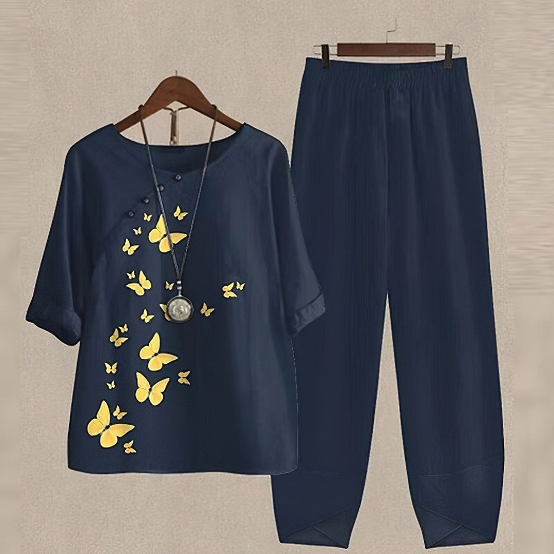Ensemble 2 pièces floral élégant et parfaitement confortable