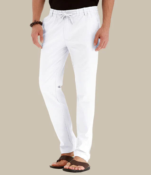 Pantalon d'été décontracté à taille élastique pour homme