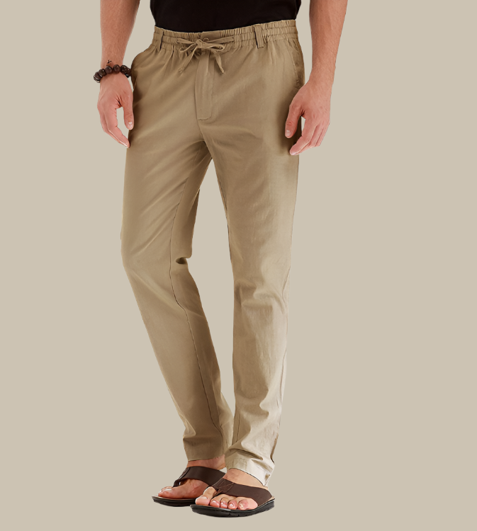 Pantalon d'été ample pour hommes avec taille élastique : confort et style pour la saison estivale
