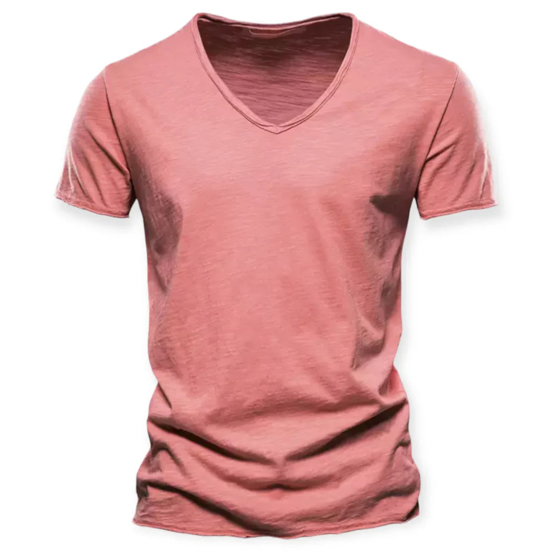T-shirt pour Homme à Col en V : Élégance Décontractée et Confort au Quotidien