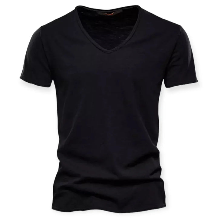 T-shirt pour Homme à Col en V : Élégance Décontractée et Confort au Quotidien
