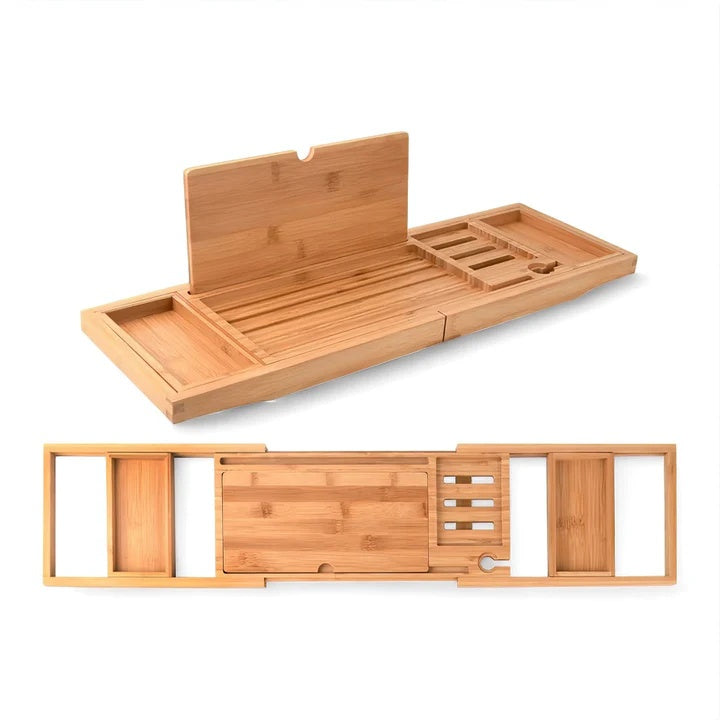 Plateau de Bain Extensible en Bambou pour une Expérience Spa à Domicile