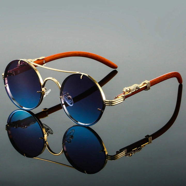 Lunettes de soleil à double pont vintage de style rétro avec protection moderne