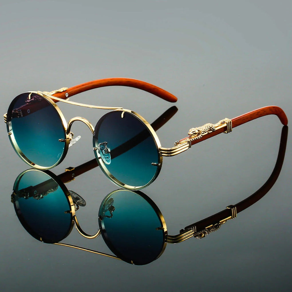 Lunettes de soleil à double pont vintage de style rétro avec protection moderne