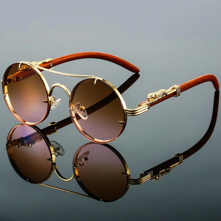 Lunettes de soleil à double pont vintage de style rétro avec protection moderne