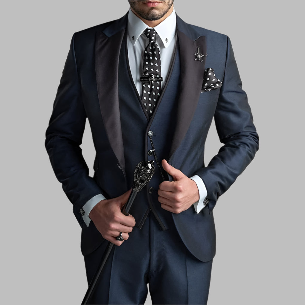 Costume trois pièces en lin pour homme