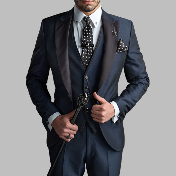 Costume trois pièces en lin pour homme