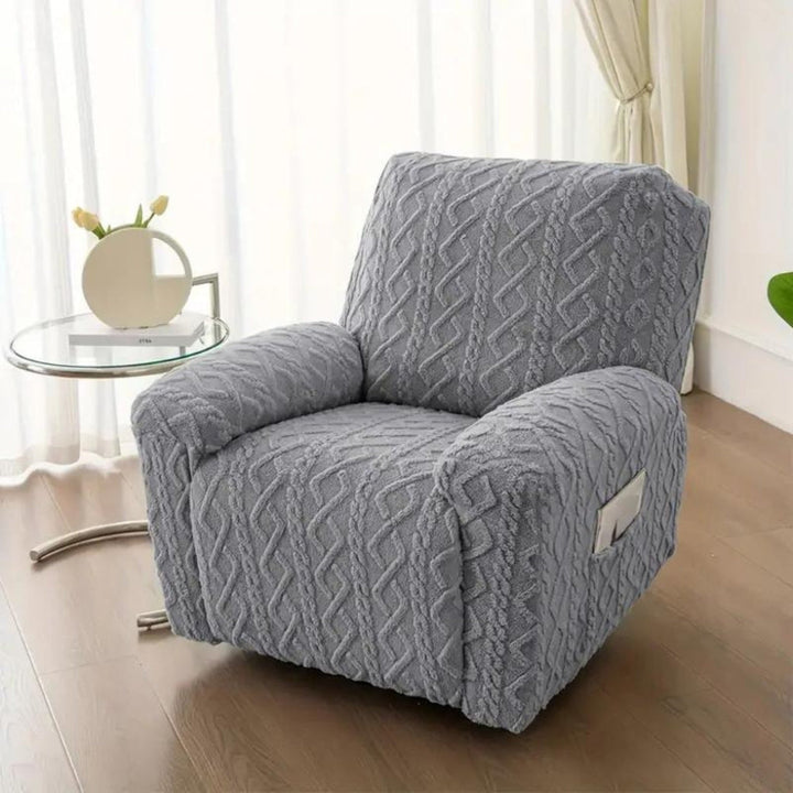 Housse de canapé inclinable en peluche douce et antidérapante pour l'hiver