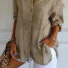 Chemise boutonnée décontractée pour femme