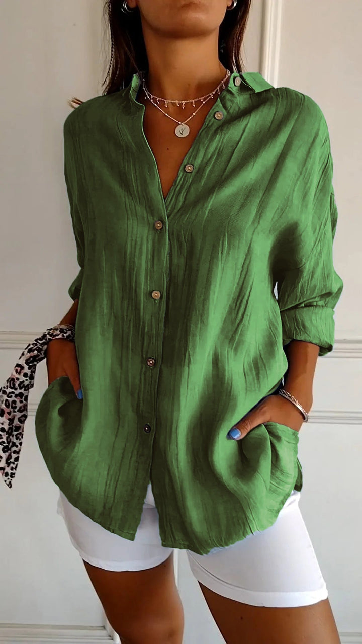 Chemise Élégante à Plis pour Femme