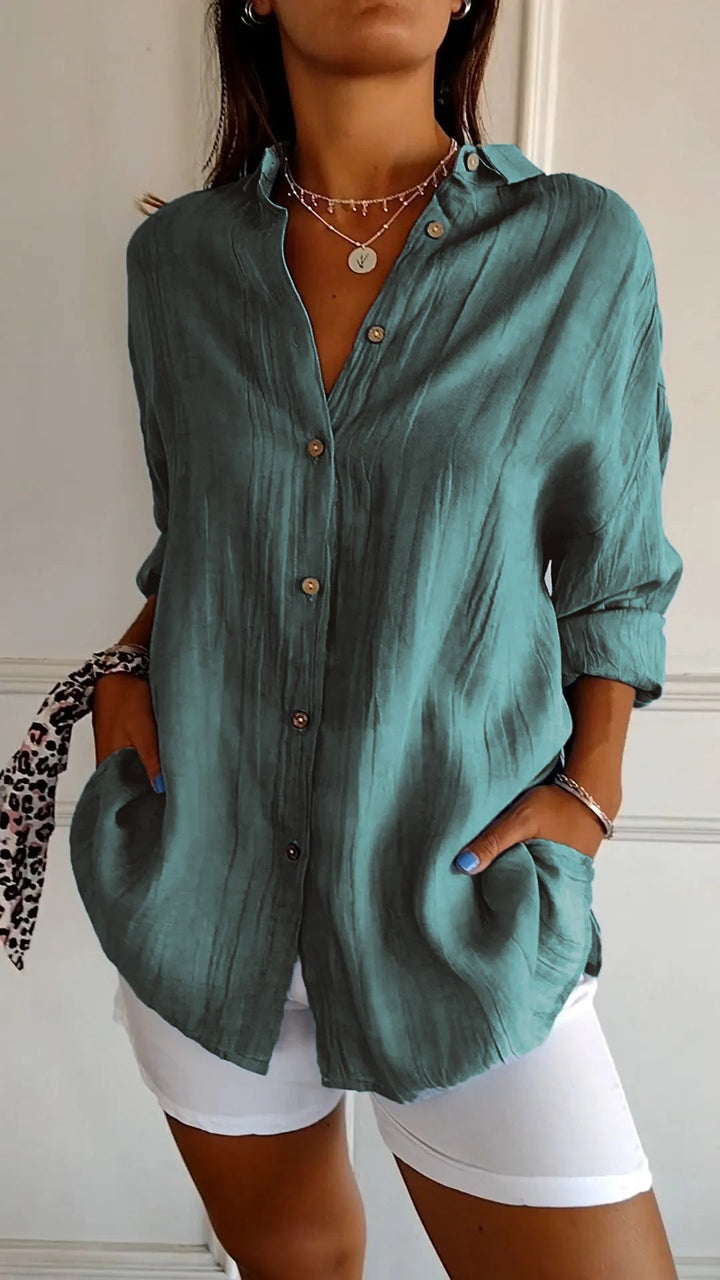 Chemise Élégante à Plis pour Femme