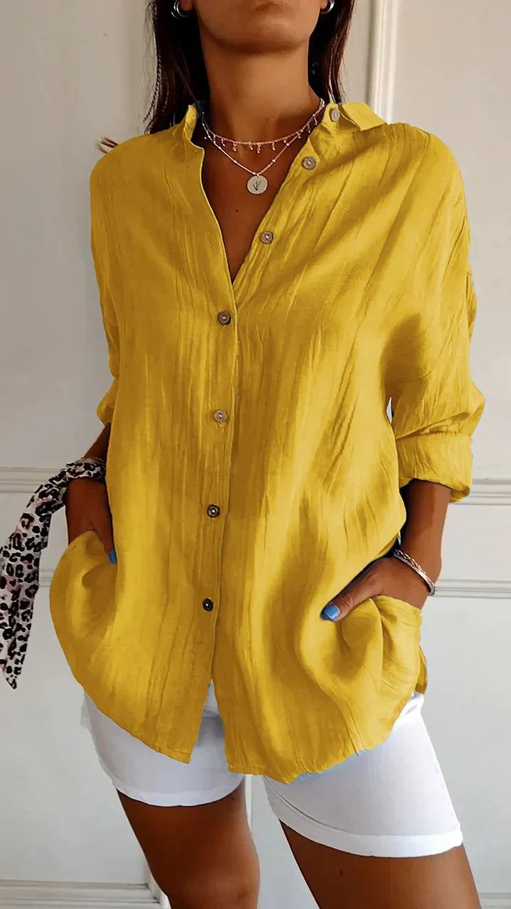 Chemise boutonnée décontractée pour femme