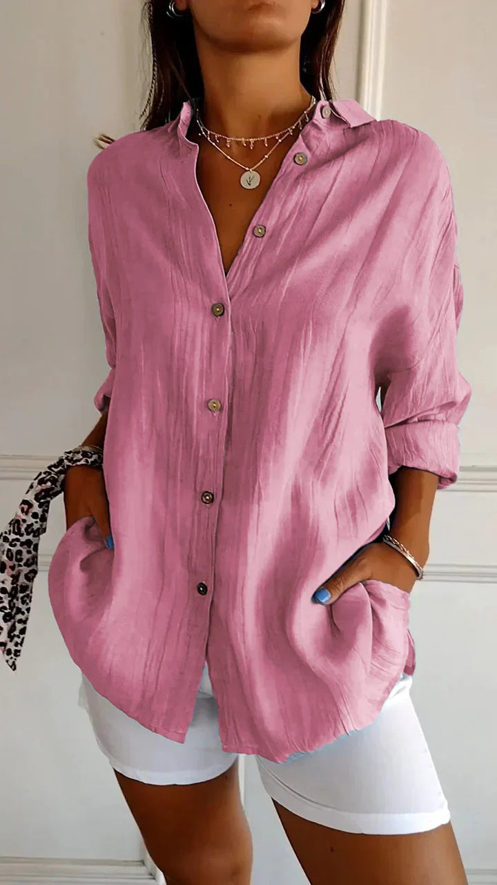 Chemise boutonnée décontractée pour femme