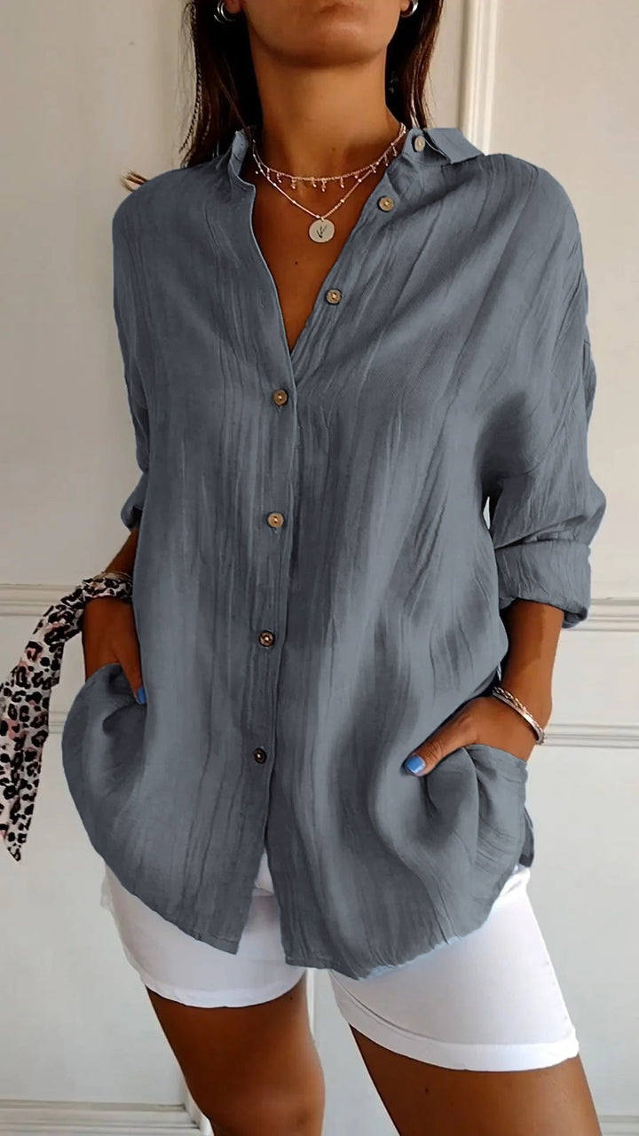 Chemise Élégante à Plis pour Femme