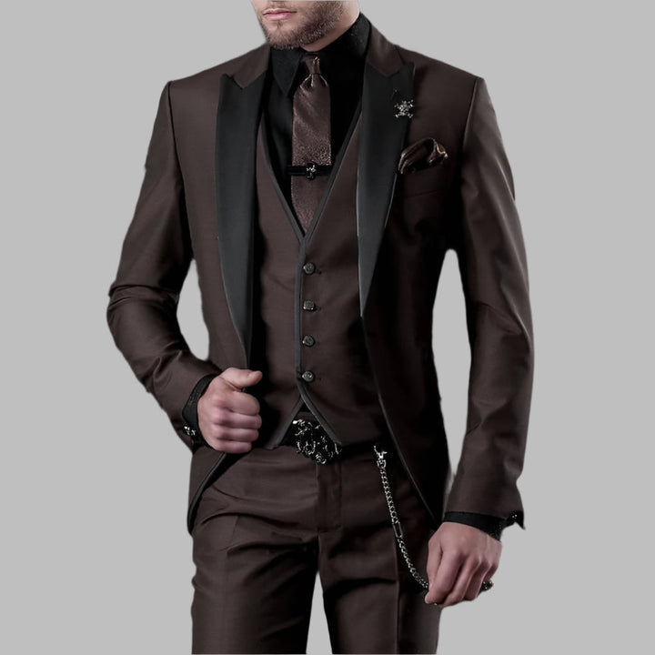 Costume trois pièces en lin pour homme