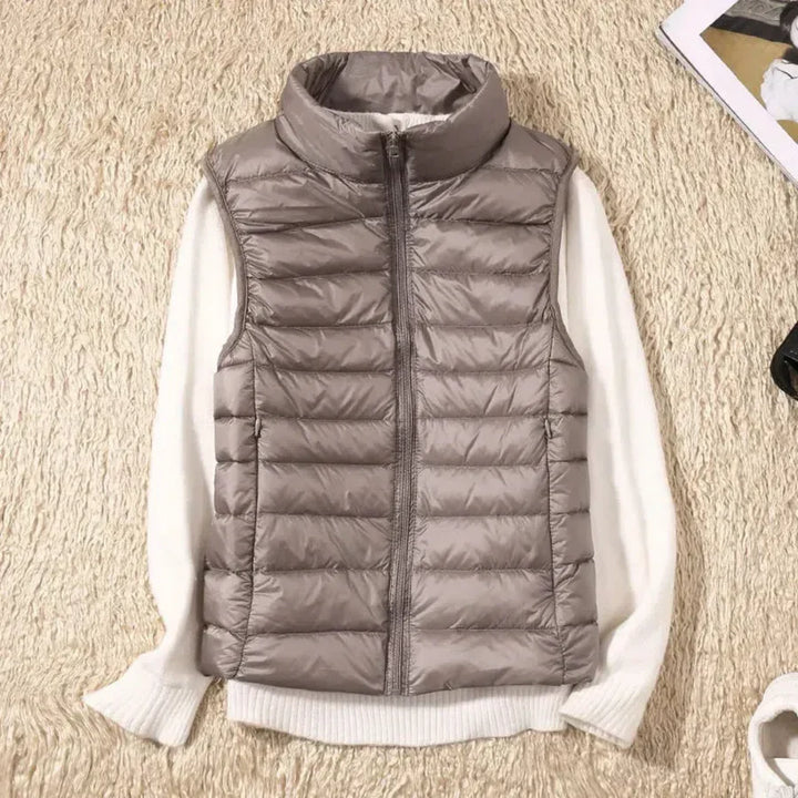 Gilet coupe-vent pour femme avec fermeture éclair