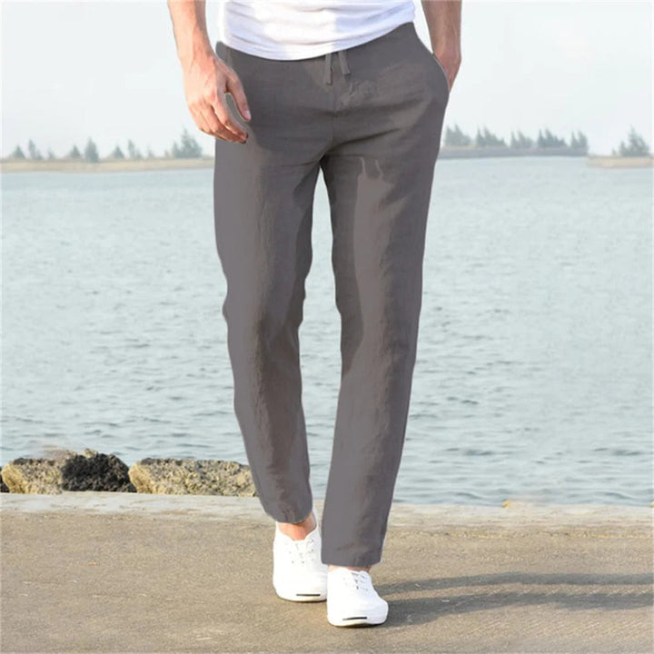 Pantalon en lin pour homme, style décontracté pour les journées chaudes