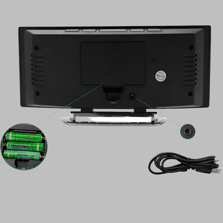 Réveil LED incurvé