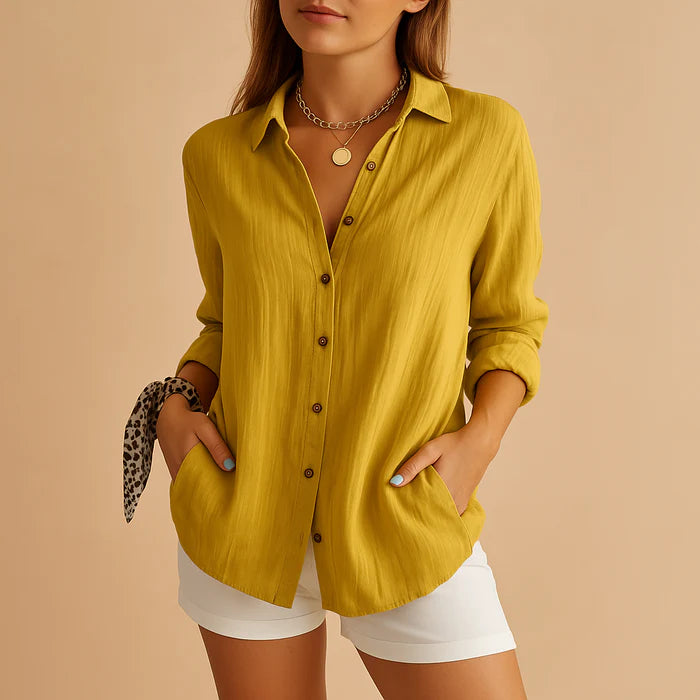 Blouse Légère en Coton-Lin pour Femme