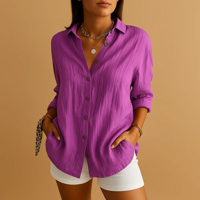 Blouse Légère en Coton-Lin pour Femme