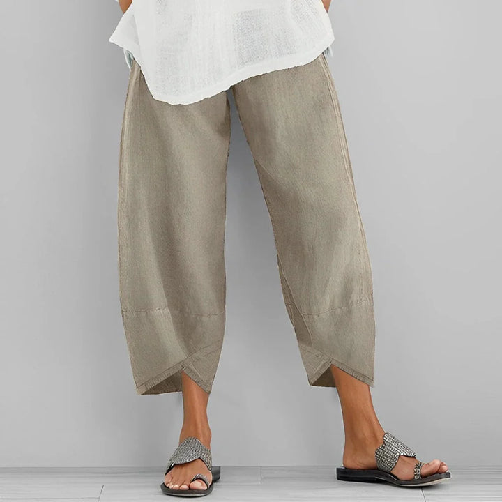 Pantalon élégant en satin à jambes larges