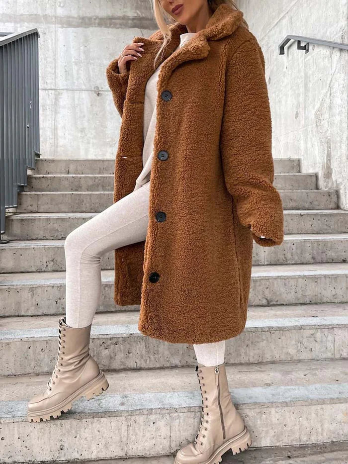 Daniella | Manteau Teddy long et chaud