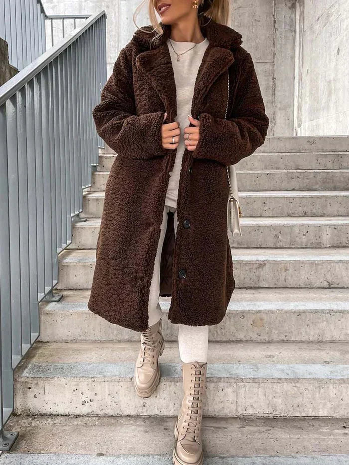 Daniella | Manteau Teddy long et chaud